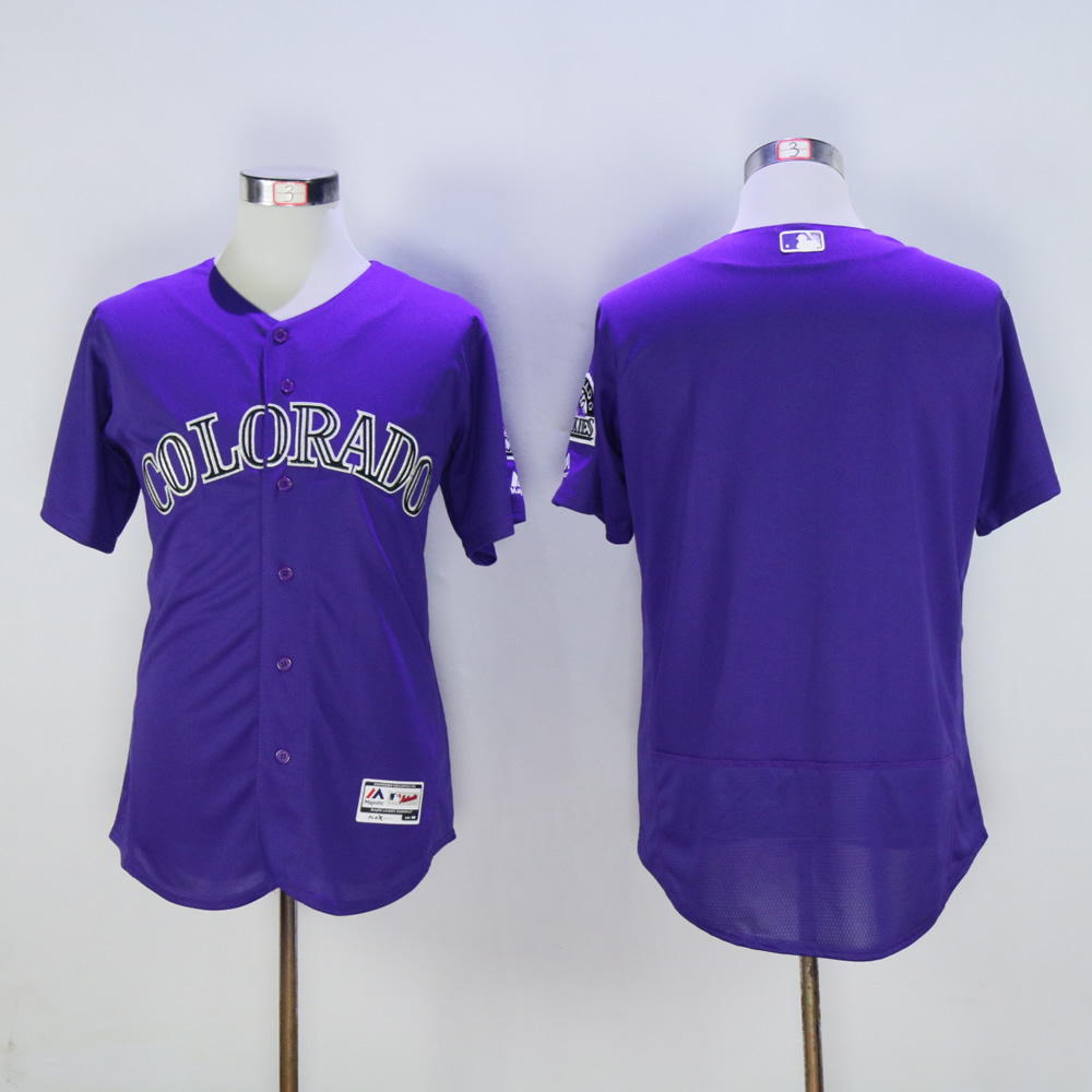 Men Colorado Rockies Blank Purple Elite MLB Jerseys->youth mlb jersey->Youth Jersey